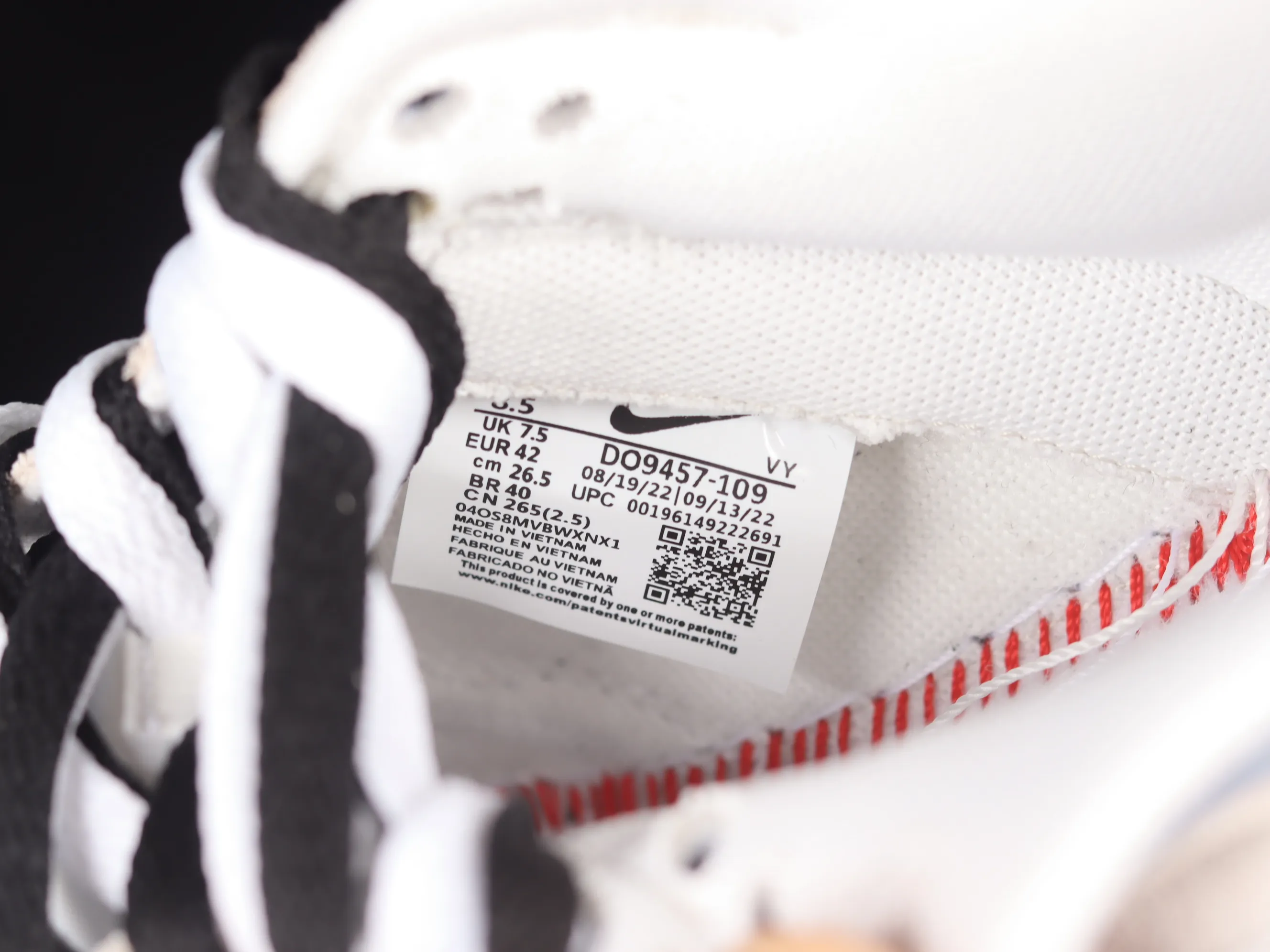 All categories Nk SB Dunk series Nk SB Dunk Low low-top sneakers Nk SB Dunk Low "85" white and gray double hook SB low-top sports and leisure sneakers DO9457-109